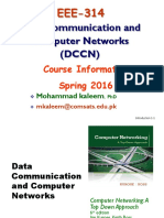 DCCN Course Spring 2016: Data Communication and Computer Networks Course Information