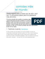 Las 15 Comidas Más Raras Del Mundo