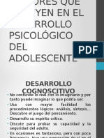 Factores Que Influyen en El Desarrollo Psicológico Del