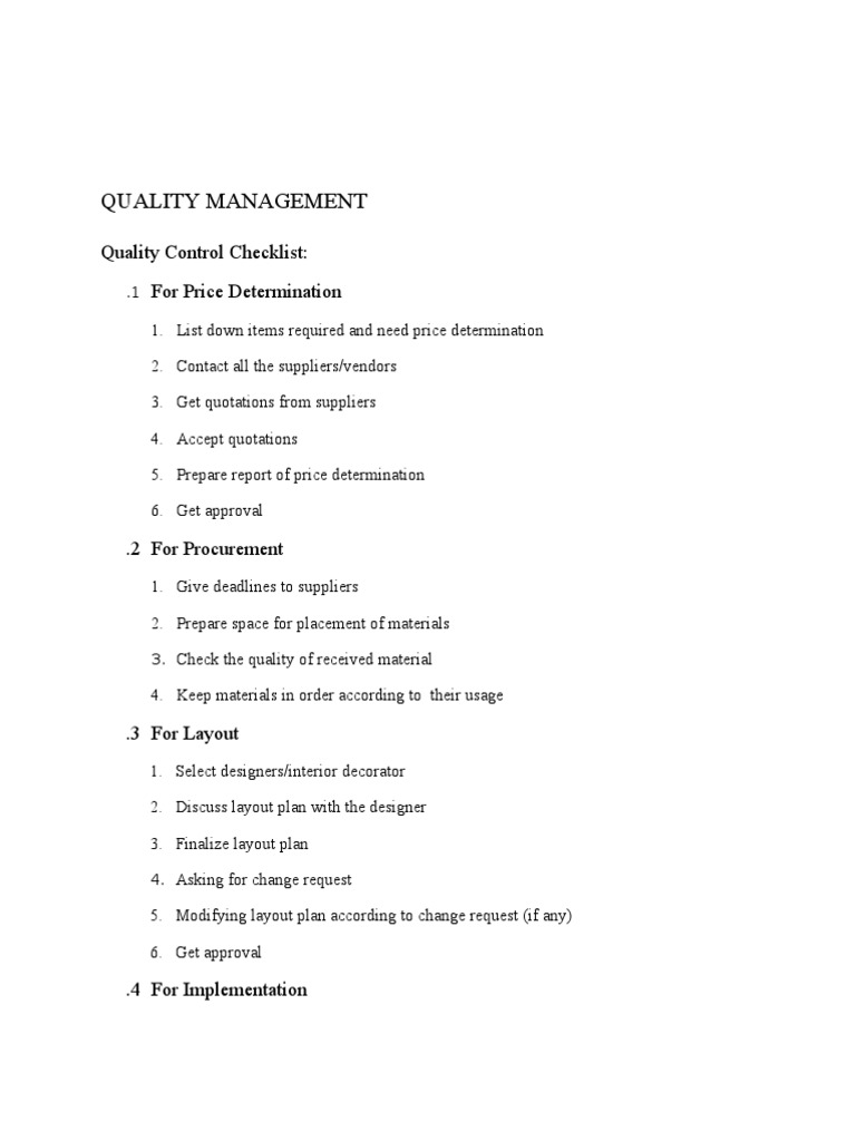 Quality Management | PDF | Technology & Engineering