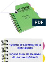 Objetivos de La Investigacion