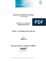 Unidad 1. Tecnologías Para Mi Sitio Web