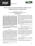 Power System Transient Stability Analysis With High Wind Power Penetration