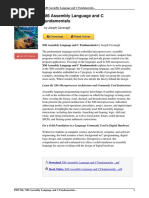 X86 Assembly Language C Fundamentals