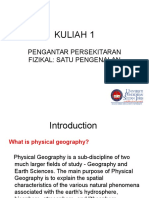 Kuliah 1: Pengantar Persekitaran Fizikal: Satu Pengenalan