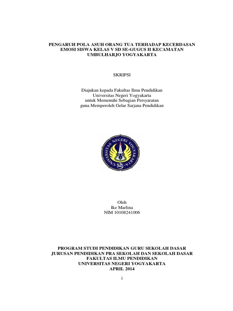 Judul Skripsi Paud Tentang Pola Asuh Orang Tua Pejuang
