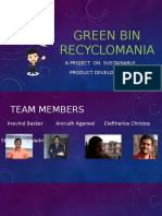 Green Bin Recyclomania: A Project On Sustainable Product Development