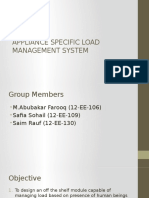 Appliance Specific Load Management System