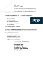 Fundamental of Test Process