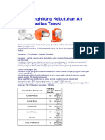 Cara Menghitung Kebutuhan Air Dan Kapasitas Tangki