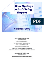Yellow Springs Cost of Living Report - November 2002