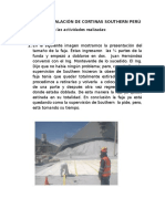 Informe Instalación de Cortinas Southern Perú