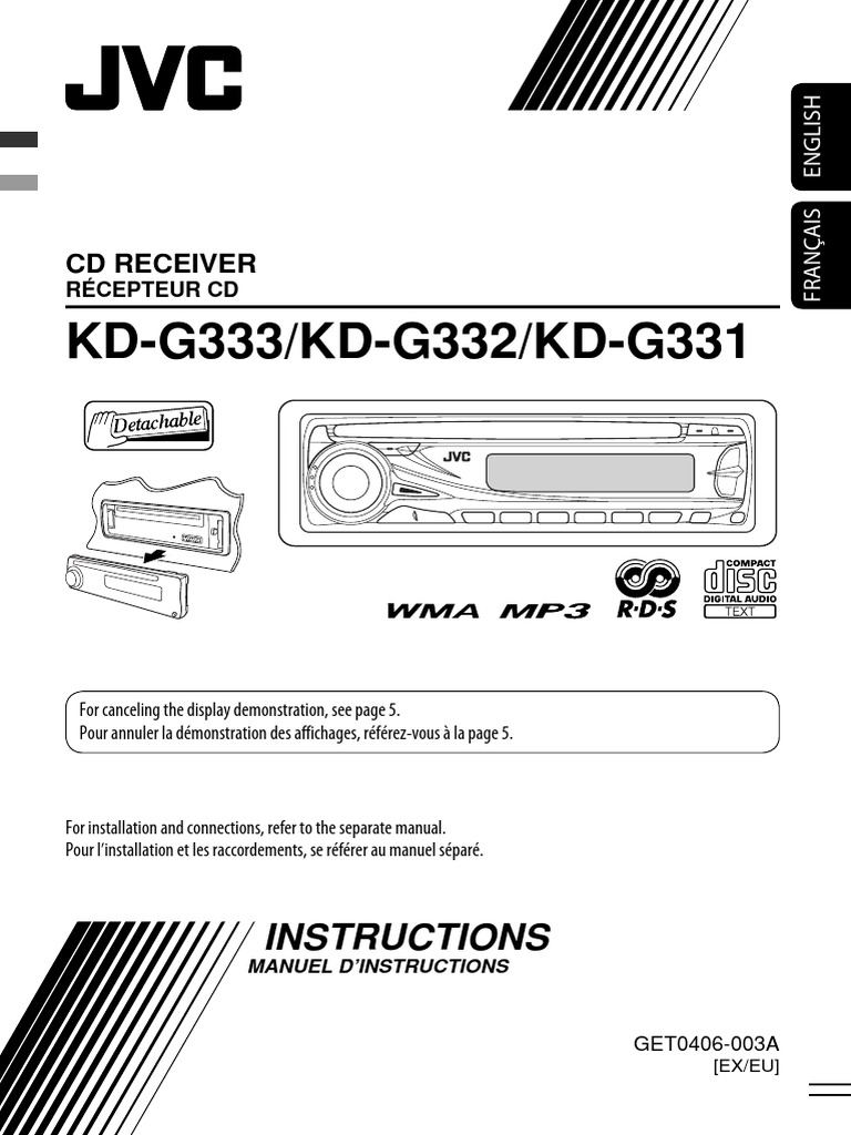 JVC KD-G333/KD-G332/KD-G33131 | PDF | Compact Disc | Mp3