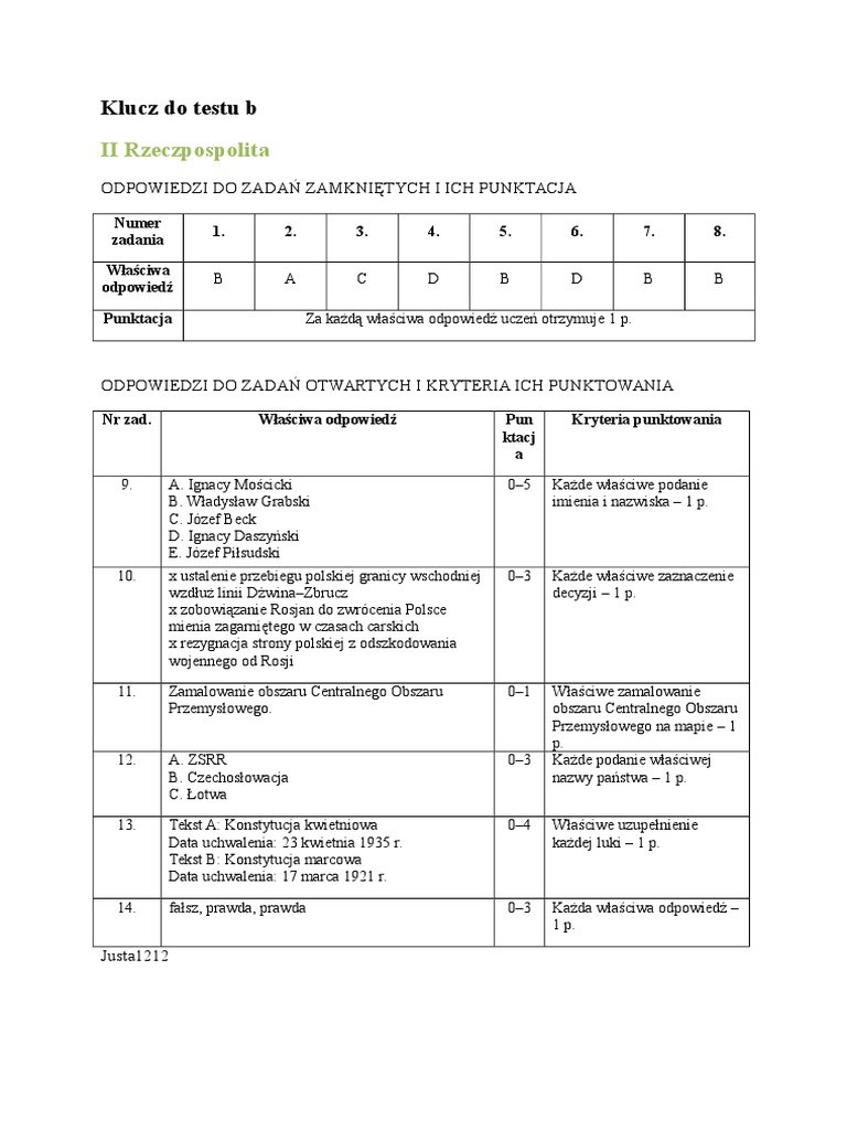 PP r2 Test B II Rzeczpospolita Odp | PDF