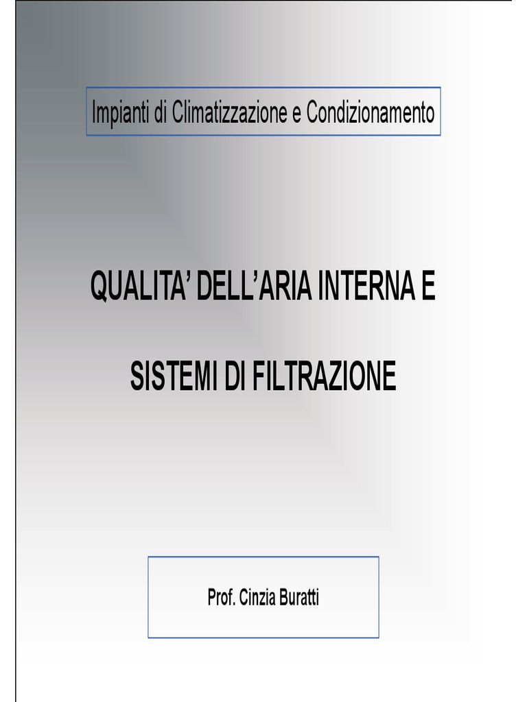 Le tipologie di filtri per la filtrazione dell'aria
