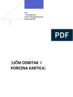 Licni Odbitak I Porezna Kartica Novo