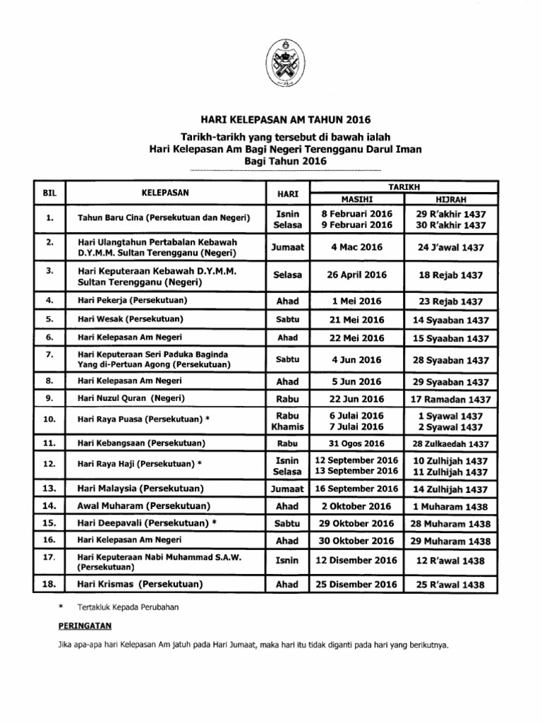 Cuti kelepasan am 2021