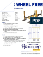 H4443 Wheel Free: 4.0 Tonne Electro-Hydraulic Four Post Wheel Free Lift