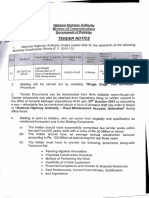 Tender Notice For BC 2012 13 HQ 01 Construction of 4th Floor Building of Nha Headquarters 1