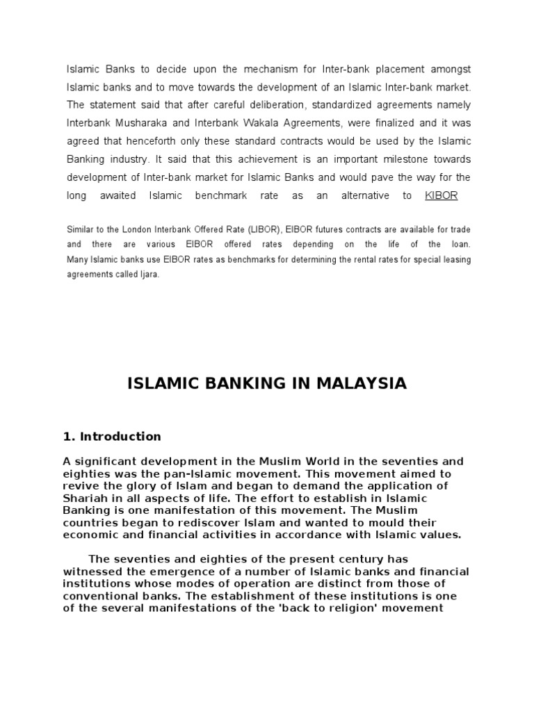 Islamic Banks To Decide Upon The Mechanism For Inter Islamic
