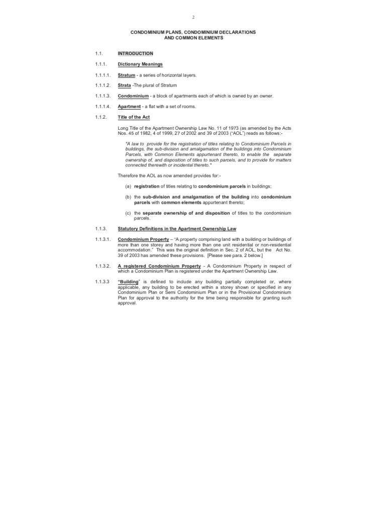 Condominium Act PDF Condominium Residential Buildings