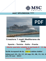 96 Ore de Vanzari Msc Cruises Msc Splendida 995