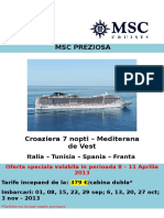 96 Ore de Vanzari Msc Cruises Msc Preziosa 468