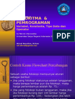 Algoritma Dan Pemrograman Pertemuan02