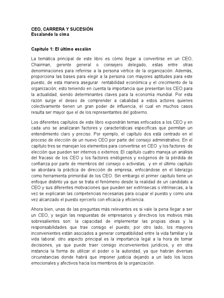 Guía para Convertirse en CEO | PDF | Toma de decisiones | Motivación