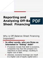 Reporting and Analyzing Off-Balance Sheet Financing