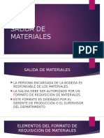 Salida de Materiales