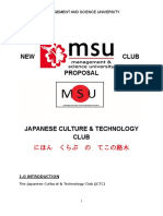 MSU Japanese Culture Club Proposal