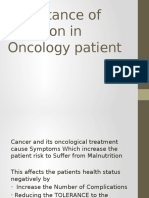 Importance of Nutrition in Oncology Patient