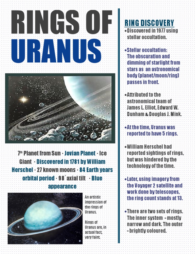 Rings Of Uranus Pdf Uranus Outer Space