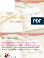 Writing Techniques: Mera Horani