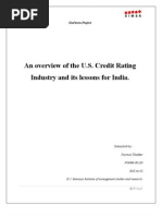 An Overview of the U.S. Credit Rating industry and its lessons for India.