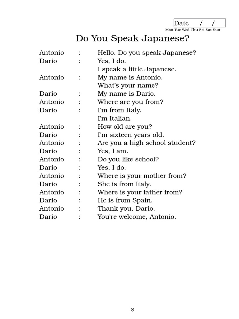 Do You Speak Japanese PDF