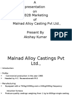 Business Marketing-Malnad Alloy Casting
