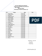 Daftar Absensi Kks Bedah