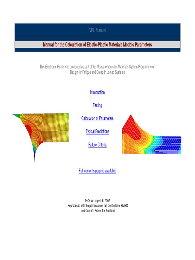 Elastic Plastic Materials Manual PDF | PDF | Yield (Engineering ...