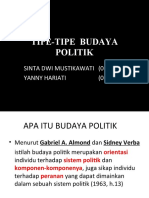 Tipe-Tipe Budaya Politik