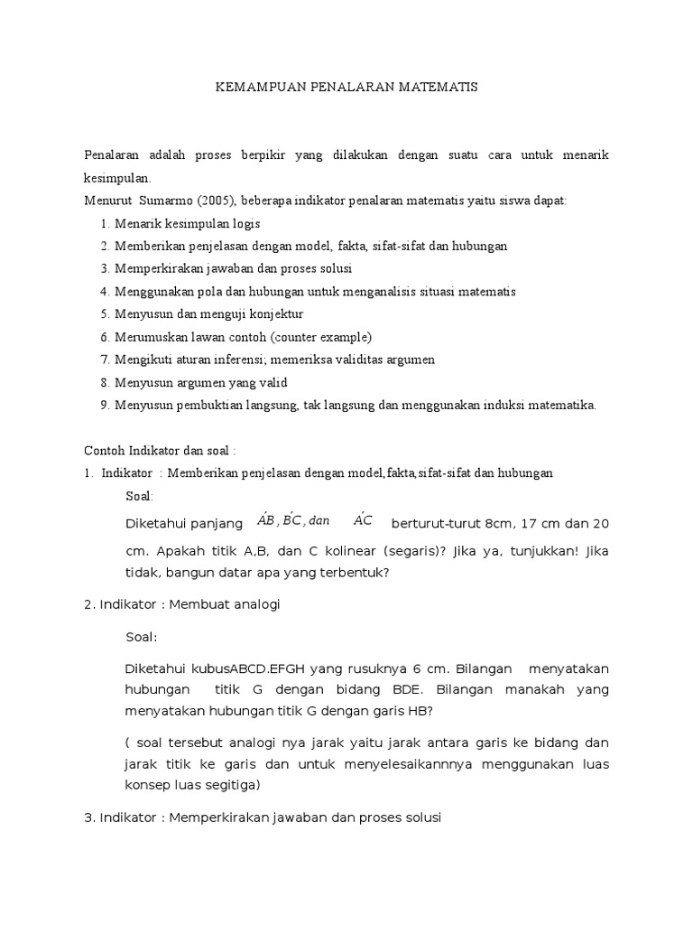 29 Contoh Soal Penalaran Analogi Matematika Kumpulan Contoh Soal