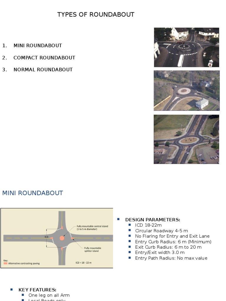 Roundabout Design Parameters | PDF