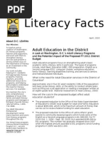 Literacy Facts: Adult Education in The District