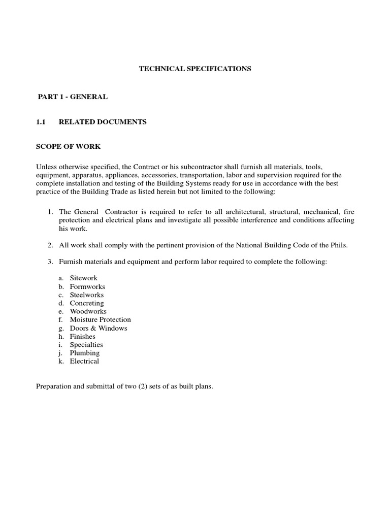 Architectural Specification | PDF