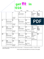 Fit Monthly Calender