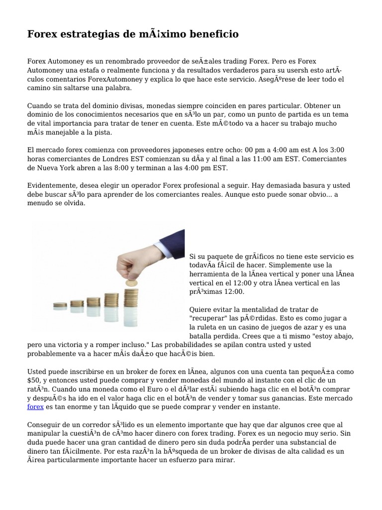 Forex Estrategias De Maximo Beneficio - 
