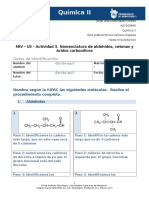 MIV - U5 - Actividad 3. Nomenclatura de Aldehídos, Cetonas y Ácidos Carboxílicos