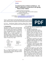 Second Order Differential Equation of Motion in Railways: The Variance of The Dynamic Component of Actions Due To The Sprung Masses of The Vehicle