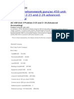 AC 450 Unit 2 Problem 2-23 and 2- 24 (Advanced Accounting)